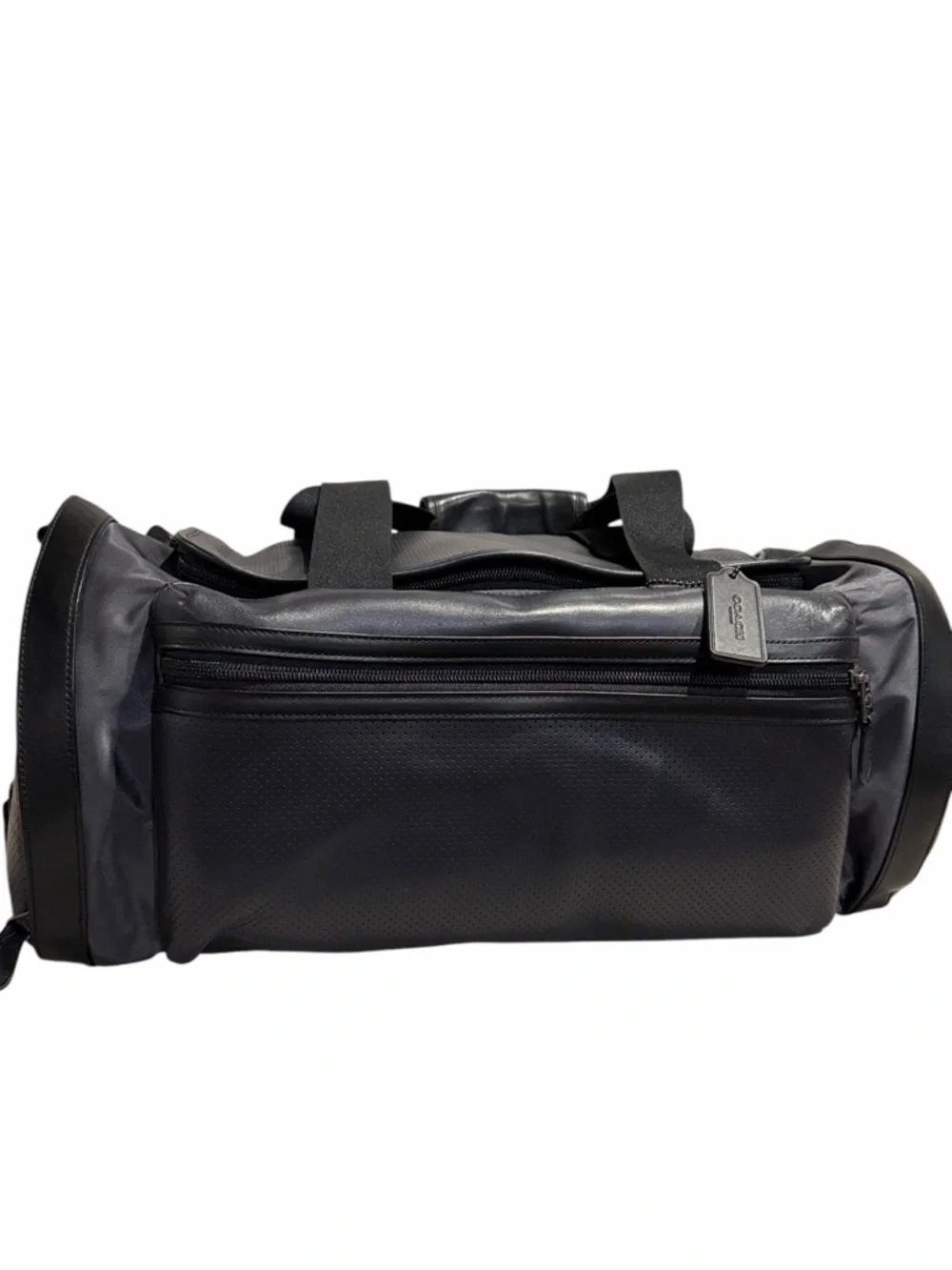 Coach Perforated Leather Explorer Duffel Bag (Style F56875) - Picture 4 of 14